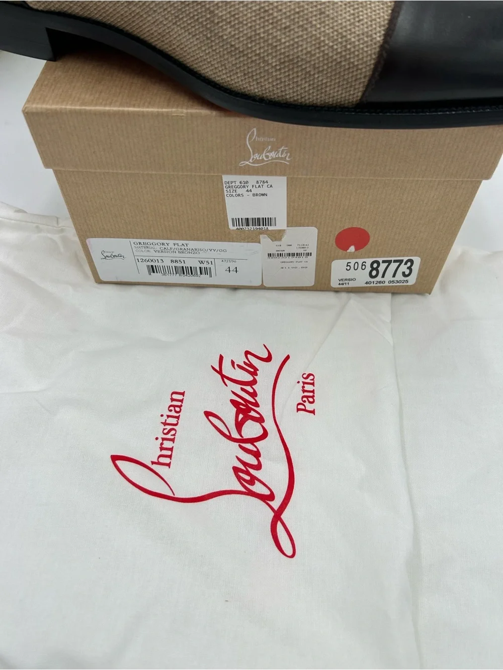 Men's Christian Louboutin Gregory velvet twill and Leather Oxford's size 44
